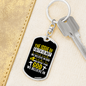 We Believe In God Keychain Stainless Steel or 18k Gold Dog Tag Keyring-Express Your Love Gifts