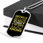 We Choose God'S Will Christian Necklace Stainless Steel or 18k Gold Dog Tag 24" Chain-Express Your Love Gifts