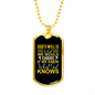 We Choose God'S Will Christian Necklace Stainless Steel or 18k Gold Dog Tag 24" Chain-Express Your Love Gifts