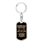 We Drive Trucker Swivel Keychain Dog Tag Stainless Steel or 18k Gold-Express Your Love Gifts