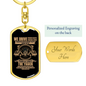 We Drive Trucker Swivel Keychain Dog Tag Stainless Steel or 18k Gold-Express Your Love Gifts