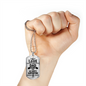 We Love You Dad Necklace Stainless Steel or 18k Gold Dog Tag 24" Chain-Express Your Love Gifts