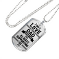 We Love You Dad Necklace Stainless Steel or 18k Gold Dog Tag 24" Chain-Express Your Love Gifts