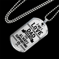 We Love You Dad Necklace Stainless Steel or 18k Gold Dog Tag 24" Chain-Express Your Love Gifts