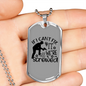 We'Re All Screwed Woodworker Dog Tag Stainless Steel or 18k Gold W 24"-Express Your Love Gifts