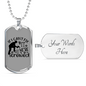 We'Re All Screwed Woodworker Dog Tag Stainless Steel or 18k Gold W 24"-Express Your Love Gifts