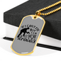We'Re All Screwed Woodworker Dog Tag Stainless Steel or 18k Gold W 24"-Express Your Love Gifts