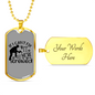 We'Re All Screwed Woodworker Dog Tag Stainless Steel or 18k Gold W 24"-Express Your Love Gifts