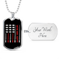 We Re Reel Happy Fishing Necklace Stainless Steel or 18k Gold Dog Tag 24" Chain-Express Your Love Gifts