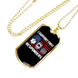 We Support First Responders Firefighter Gift Stainless Steel or 18k Gold Dog Tag 24" Chain-Express Your Love Gifts