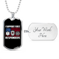 We Support First Responders Firefighter Gift Stainless Steel or 18k Gold Dog Tag 24" Chain-Express Your Love Gifts