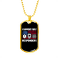 We Support First Responders Firefighter Gift Stainless Steel or 18k Gold Dog Tag 24" Chain-Express Your Love Gifts