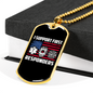 We Support First Responders Firefighter Gift Stainless Steel or 18k Gold Dog Tag 24" Chain-Express Your Love Gifts