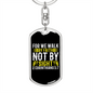 We Walk By Faith 2 Corinthians 5:7 Keychain Stainless Steel or 18k Gold Dog Tag Keyring-Express Your Love Gifts