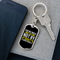 We Walk By Faith 2 Corinthians 5:7 Keychain Stainless Steel or 18k Gold Dog Tag Keyring-Express Your Love Gifts