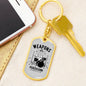 Weapons Of Mass Percussion Keychain Dog Tag Stainless Steel or 18k Gold-Express Your Love Gifts