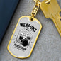 Weapons Of Mass Percussion Keychain Dog Tag Stainless Steel or 18k Gold-Express Your Love Gifts