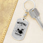 Weapons Of Mass Percussion Keychain Dog Tag Stainless Steel or 18k Gold-Express Your Love Gifts