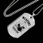 Weapons Of Mass Percussion Necklace Stainless Steel or 18k Gold Dog Tag 24" Chain-Express Your Love Gifts