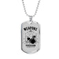 Weapons Of Mass Percussion Necklace Stainless Steel or 18k Gold Dog Tag 24" Chain-Express Your Love Gifts
