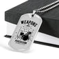 Weapons Of Mass Percussion Necklace Stainless Steel or 18k Gold Dog Tag 24" Chain-Express Your Love Gifts