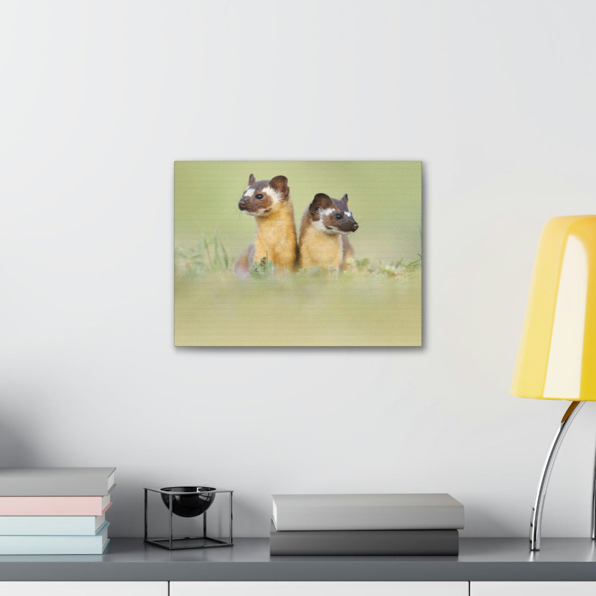 Scripture Walls Weasel Couple Weasel Couple Print Animal Wall Art Wildlife Canvas Prints Wall Art Ready to Hang Unframed-Express Your Love Gifts
