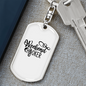 Weekend Hooker Fishing Keychain Stainless Steel or 18k Gold Dog Tag Keyring-Express Your Love Gifts