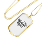 Weekend Hooker Fishing Necklace Stainless Steel or 18k Gold Dog Tag 24" Chain-Express Your Love Gifts