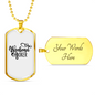 Weekend Hooker Fishing Necklace Stainless Steel or 18k Gold Dog Tag 24" Chain-Express Your Love Gifts