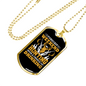 Weekend Hunting Necklace Stainless Steel or 18k Gold Dog Tag 24" Chain-Express Your Love Gifts