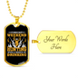 Weekend Hunting Necklace Stainless Steel or 18k Gold Dog Tag 24" Chain-Express Your Love Gifts
