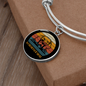 Weimaraner Dog Mom Bracelet Stainless Steel or 18k Gold Circle Bangle-Express Your Love Gifts