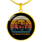 Weimaraner Dog Mom Circle Necklace Stainless Steel or 18k Gold 18-22"-Express Your Love Gifts