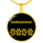 Weimaraner Mama Circle Necklace Stainless Steel or 18k Gold 18-22" Dog Owner Lover-Express Your Love Gifts
