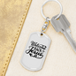Welcome Back Jesus Keychain Stainless Steel or 18k Gold Dog Tag Keyring-Express Your Love Gifts