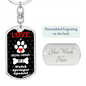 Welsh Springer Spaniel Keychain Stainless Steel or 18k Gold Dog Tag Keyring-Express Your Love Gifts