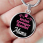 Welsh Springer Spaniel Mama Necklace Circle Pendant Stainless Steel or 18k Gold 18-22" Dog Mom Pendant-Express Your Love Gifts
