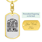 Were Made For God Keychain Stainless Steel or 18k Gold Dog Tag Keyring-Express Your Love Gifts