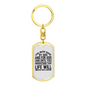 Were Made For God Keychain Stainless Steel or 18k Gold Dog Tag Keyring-Express Your Love Gifts