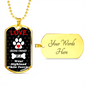 West Highland White Terrier Love Is Stainless Steel or 18k Gold Dog Tag 24" Chain-Express Your Love Gifts