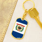 West Virginia State Flag Keychain Dog Tag Stainless Steel or 18k Gold-Express Your Love Gifts
