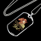 Western Girl Horse Necklace Stainless Steel or 18k Gold Dog Tag 24" Chain-Express Your Love Gifts