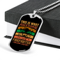What Awesome Firefighter Looks Necklace Stainless Steel or 18k Gold Dog Tag 24" Chain-Express Your Love Gifts