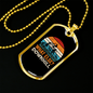 What Else Downhill Cycling Necklace Stainless Steel or 18k Gold Dog Tag 24"-Express Your Love Gifts