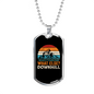 What Else Downhill Cycling Necklace Stainless Steel or 18k Gold Dog Tag 24"-Express Your Love Gifts