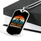 What Else Downhill Cycling Necklace Stainless Steel or 18k Gold Dog Tag 24"-Express Your Love Gifts