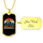 What Else Downhill Cycling Necklace Stainless Steel or 18k Gold Dog Tag 24"-Express Your Love Gifts