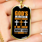 What God Knows Christian Necklace Stainless Steel or 18k Gold Dog Tag 24" Chain-Express Your Love Gifts