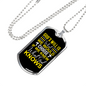 What God Knows Necklace Stainless Steel or 18k Gold Dog Tag 24" Chain-Express Your Love Gifts