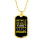 What God Knows Necklace Stainless Steel or 18k Gold Dog Tag 24" Chain-Express Your Love Gifts